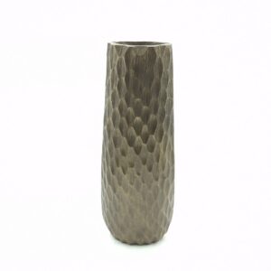 metal vase 41 front view honeycomb