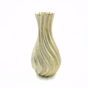 metal vase 42 golden swirl
