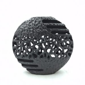 metal vase 48 front black