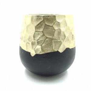 metal vase 55 front golden black
