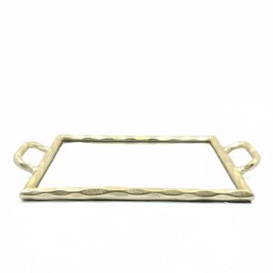 metal tray 20 rectangle golden