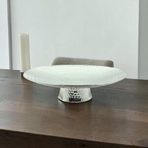 metal bowl 03 pedestal silver lifestyle