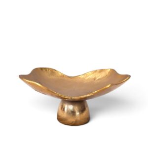 metal bowl 09 wavy pedestal