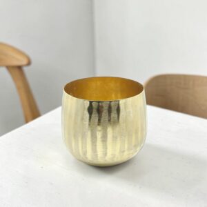 metal bowl 16 brushed gold
