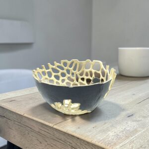 metal bowl 17 dual tone