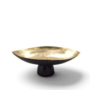 metal bowl 34 leaf black
