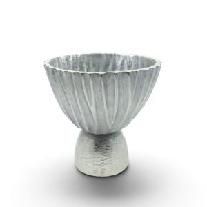 metal bowl 46 pedestal nickel