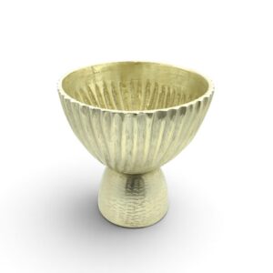 metal bowl 47 pedestal gold