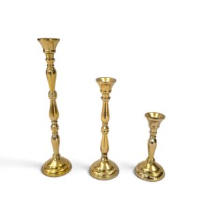 metal candleholder 35 gold tone