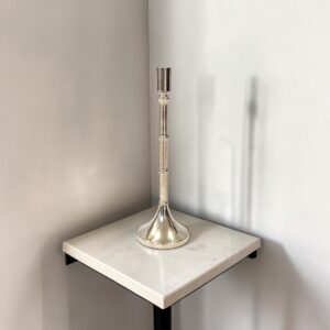 metal candleholder 36 silver set lifestyle