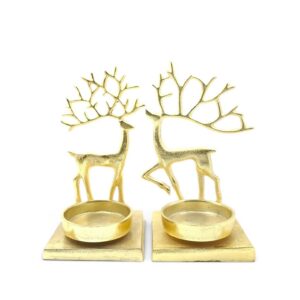 metal candleholder 40 deer