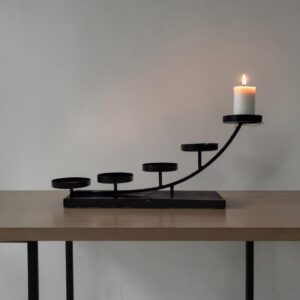 metal candleholder 42 five curved