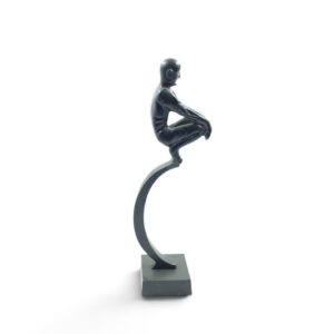 metal figurine 46 man black