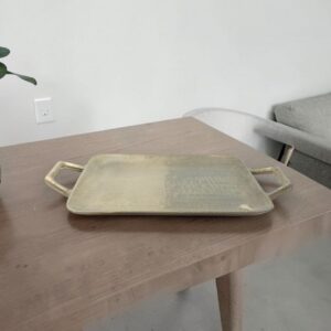 metal tray 14 bronze handles