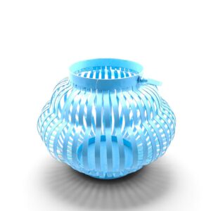 metal lantern 01 blue