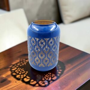 metal lantern 10 blue