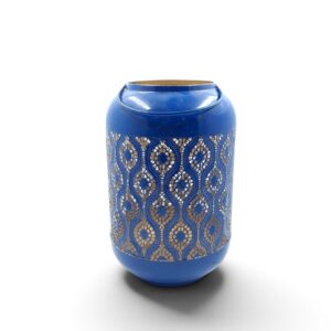 metal lantern 10 blue