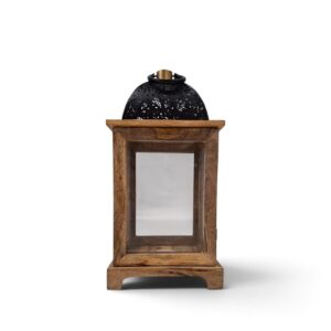 metal lantern 15 wood wide