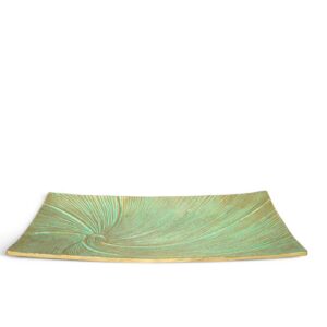 metal tray 33 rectangle patina