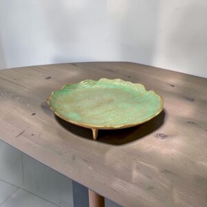 metal tray 34 green round