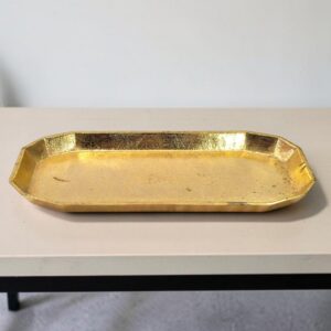 metal tray 37 octagonal golden