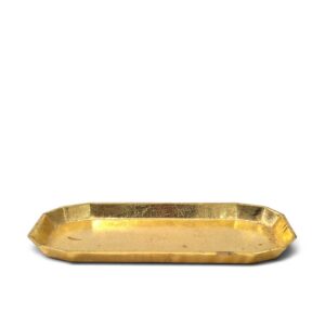 metal tray 37 octagonal golden
