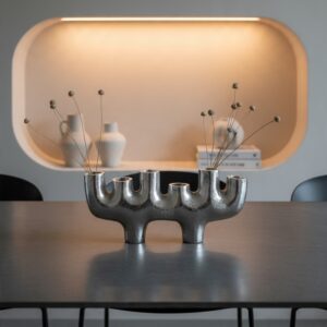 Metal flower vase 01