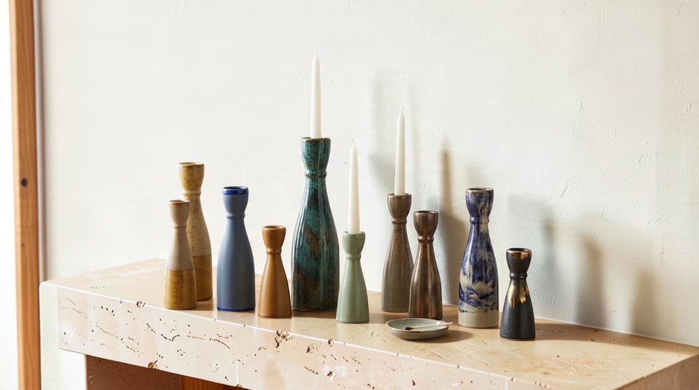 ceramic candleholders