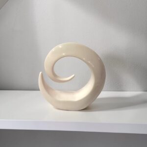 ceramic figurine 04 white spiral