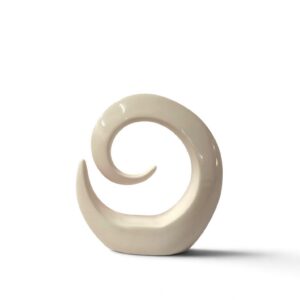 ceramic figurine 04 white spiral