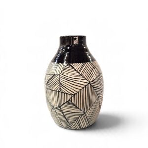 ceramic vase 06 black white
