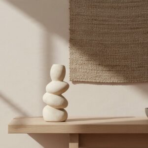 ceramic vase 07 white pebble lifestyle