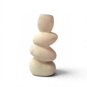 ceramic vase 07 white pebble