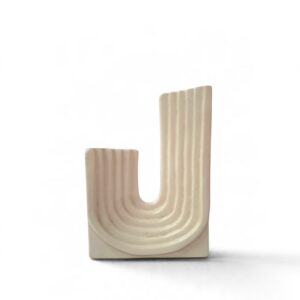 ceramic vase 11 U shape white