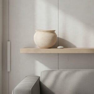 ceramic vase 14 white round lifestyle