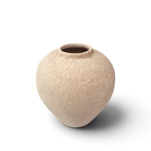 ceramic vase 15 round beige