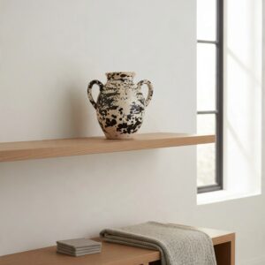 ceramic vase 23 white black lifestyle