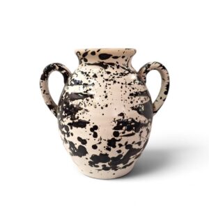 ceramic vase 23 black white