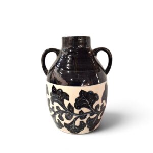 ceramic vase 26 black white