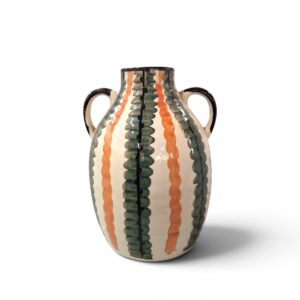 ceramic vase 28 green orange
