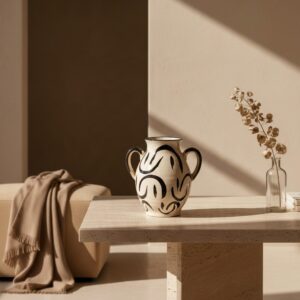 ceramic vase 29 black white lifestyle