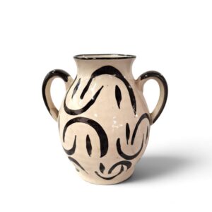 ceramic vase 29 black white