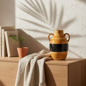 ceramic vase 33 yellow lifestyle