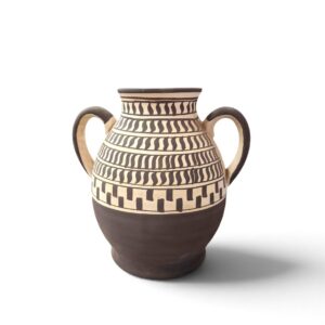 ceramic vase 35 black white