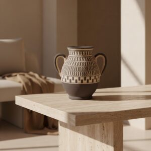 ceramic vase 35 black white lifestyle