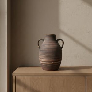 ceramic vase 36 brown lifestyle