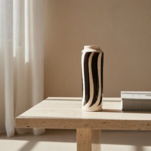 ceramic vase 29 black white