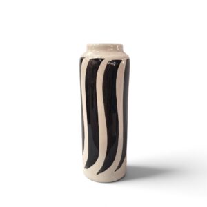 ceramic vase 29 black white