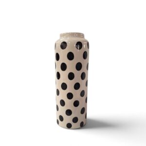 ceramic vase 39 black dots