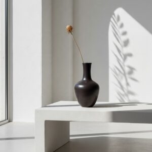 ceramic vase 41 waterdrop black lifestyle